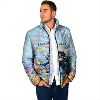 Fiji Taveuni Rainbow Reef Padded Jacket Scuba Diver Vibrant Undersea Coral Garden Watercolor TS04 - Polynesian Pride