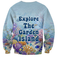 Fiji Taveuni Rainbow Reef Sweatshirt Scuba Diver Vibrant Undersea Coral Garden Watercolor TS04 - Polynesian Pride