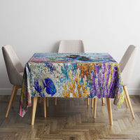 Fiji Taveuni Rainbow Reef Tablecloth Scuba Diver Vibrant Undersea Coral Garden Watercolor TS04 - Polynesian Pride