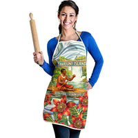 Fiji Taveuni Island Dateline Crossing Apron Tropical Cultural Landscape With Tagimoucia Floral Pattern TS04 - Polynesian Pride
