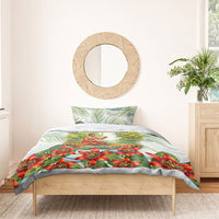 Fiji Taveuni Island Dateline Crossing Bedding Set Tropical Cultural Landscape With Tagimoucia Floral Pattern TS04 - Polynesian Pride