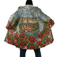 Fiji Taveuni Island Dateline Crossing Cloak Tropical Cultural Landscape With Tagimoucia Floral Pattern TS04 - Polynesian Pride