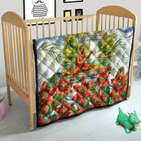 Fiji Taveuni Island Dateline Crossing Quilt Tropical Cultural Landscape With Tagimoucia Floral Pattern TS04 - Polynesian Pride