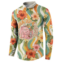 Hawaii Aloha Academy Back To School Button Sweatshirt Sea Turtle Tropical Hibiscus Flowers Retro Psychedelic TS04 - Polynesian Pride