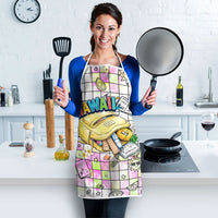 Hawaii Cruising Back To School Apron Grid Pattern With School Bag And Vintage Surf Van TS04 - Polynesian Pride
