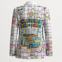 Hawaii Cruising Back To School Blazer Grid Pattern With School Bag And Vintage Surf Van TS04 - Polynesian Pride
