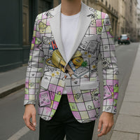 Hawaii Cruising Back To School Blazer Grid Pattern With School Bag And Vintage Surf Van TS04 - Polynesian Pride