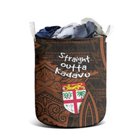 Straight Outta Kadavu Fiji Laundry Basket Tribal Polynesian Tattoo Coat Of Arms Flag TS04 - Polynesian Pride