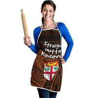 Straight Outta Kadavu Fiji Apron Tribal Polynesian Tattoo Coat Of Arms Flag TS04 - Polynesian Pride