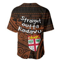 Straight Outta Kadavu Fiji Baseball Jersey Tribal Polynesian Tattoo Coat Of Arms Flag TS04 - Polynesian Pride