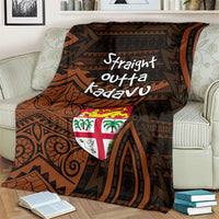 Straight Outta Kadavu Fiji Blanket Tribal Polynesian Tattoo Coat Of Arms Flag TS04 - Polynesian Pride