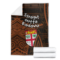 Straight Outta Kadavu Fiji Blanket Tribal Polynesian Tattoo Coat Of Arms Flag TS04 - Polynesian Pride