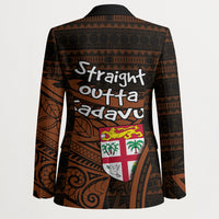 Straight Outta Kadavu Fiji Blazer Tribal Polynesian Tattoo Coat Of Arms Flag TS04 - Polynesian Pride