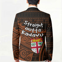 Straight Outta Kadavu Fiji Blazer Tribal Polynesian Tattoo Coat Of Arms Flag TS04 - Polynesian Pride