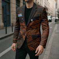 Straight Outta Kadavu Fiji Blazer Tribal Polynesian Tattoo Coat Of Arms Flag TS04 - Polynesian Pride