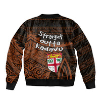 Straight Outta Kadavu Fiji Bomber Jacket Tribal Polynesian Tattoo Coat Of Arms Flag TS04 - Polynesian Pride