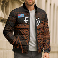 Straight Outta Kadavu Fiji Bomber Puffer Jacket Tribal Polynesian Tattoo Coat Of Arms Flag TS04 - Polynesian Pride