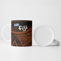 Straight Outta Kadavu Fiji Ceramic Mug Tribal Polynesian Tattoo Coat Of Arms Flag TS04 - Polynesian Pride