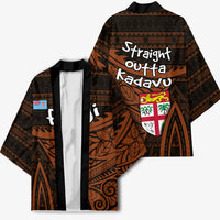 Straight Outta Kadavu Fiji Kimono Tribal Polynesian Tattoo Coat Of Arms Flag TS04 - Polynesian Pride