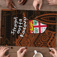 Straight Outta Kadavu Fiji Puzzle Tribal Polynesian Tattoo Coat Of Arms Flag TS04 - Polynesian Pride