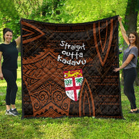 Straight Outta Kadavu Fiji Quilt Tribal Polynesian Tattoo Coat Of Arms Flag TS04 - Polynesian Pride