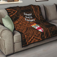 Straight Outta Kadavu Fiji Quilt Tribal Polynesian Tattoo Coat Of Arms Flag TS04 - Polynesian Pride