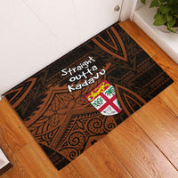 Straight Outta Kadavu Fiji Rubber Doormat Tribal Polynesian Tattoo Coat Of Arms Flag TS04 - Polynesian Pride
