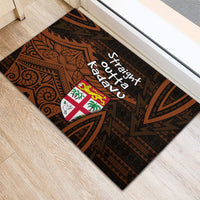 Straight Outta Kadavu Fiji Rubber Doormat Tribal Polynesian Tattoo Coat Of Arms Flag TS04 - Polynesian Pride