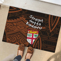 Straight Outta Kadavu Fiji Rubber Doormat Tribal Polynesian Tattoo Coat Of Arms Flag TS04 - Polynesian Pride