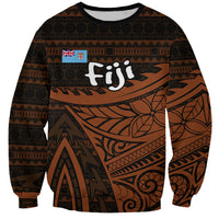 Straight Outta Kadavu Fiji Sweatshirt Tribal Polynesian Tattoo Coat Of Arms Flag TS04 Unisex Brown Black - Polynesian Pride