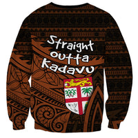 Straight Outta Kadavu Fiji Sweatshirt Tribal Polynesian Tattoo Coat Of Arms Flag TS04 - Polynesian Pride