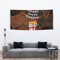 Straight Outta Kadavu Fiji Tapestry Tribal Polynesian Tattoo Coat Of Arms Flag TS04 - Polynesian Pride