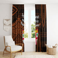 Straight Outta Kadavu Fiji Window Curtain Tribal Polynesian Tattoo Coat Of Arms Flag TS04 - Polynesian Pride