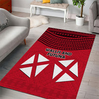 Wallis And Futuna Area Rug Polynesian Tattoo Flag Map TS04 - Polynesian Pride