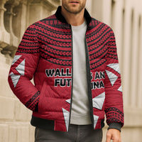 Wallis And Futuna Bomber Puffer Jacket Polynesian Tattoo Flag Map TS04 - Polynesian Pride