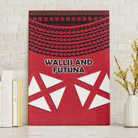 Wallis And Futuna Canvas Wall Art Polynesian Tattoo Flag Map TS04 Without Frame Red Black - Polynesian Pride
