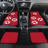 Wallis And Futuna Car Mats Polynesian Tattoo Flag Map TS04 Set 4pcs Red Black - Polynesian Pride