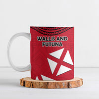 Wallis And Futuna Ceramic Mug Polynesian Tattoo Flag Map TS04 Red Black - Polynesian Pride