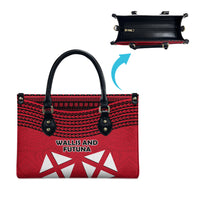Wallis And Futuna Leather Bag Polynesian Tattoo Flag Map TS04 - Polynesian Pride