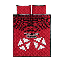 Wallis And Futuna Quilt Bed Set Polynesian Tattoo Flag Map TS04 - Polynesian Pride