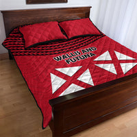 Wallis And Futuna Quilt Bed Set Polynesian Tattoo Flag Map TS04 - Polynesian Pride