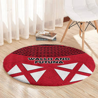 Wallis And Futuna Round Carpet Polynesian Tattoo Flag Map TS04 - Polynesian Pride
