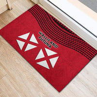 Wallis And Futuna Rubber Doormat Polynesian Tattoo Flag Map TS04 - Polynesian Pride