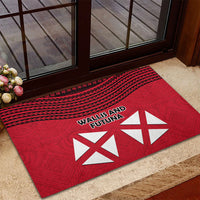 Wallis And Futuna Rubber Doormat Polynesian Tattoo Flag Map TS04 - Polynesian Pride