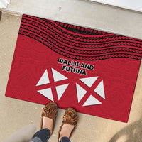 Wallis And Futuna Rubber Doormat Polynesian Tattoo Flag Map TS04 - Polynesian Pride