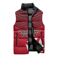Wallis And Futuna Sleeveless Puffer Jacket Polynesian Tattoo Flag Map TS04 - Polynesian Pride