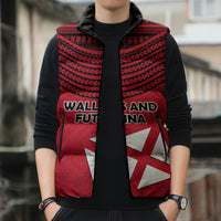 Wallis And Futuna Sleeveless Puffer Jacket Polynesian Tattoo Flag Map TS04 - Polynesian Pride