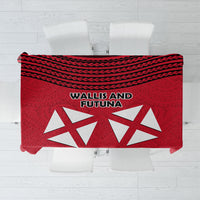 Wallis And Futuna Tablecloth Polynesian Tattoo Flag Map TS04 Red Black - Polynesian Pride