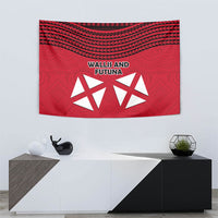Wallis And Futuna Tapestry Polynesian Tattoo Flag Map TS04 - Polynesian Pride