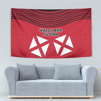 Wallis And Futuna Tapestry Polynesian Tattoo Flag Map TS04 - Polynesian Pride